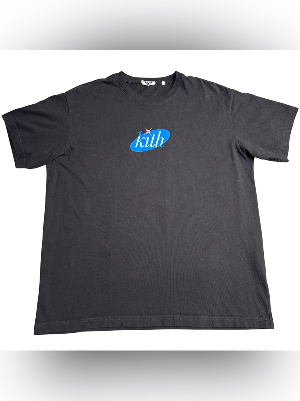 Kith Logo Tee Shirt Men’s Extra Large 100% Cotton Black/Blue Tee Shirt